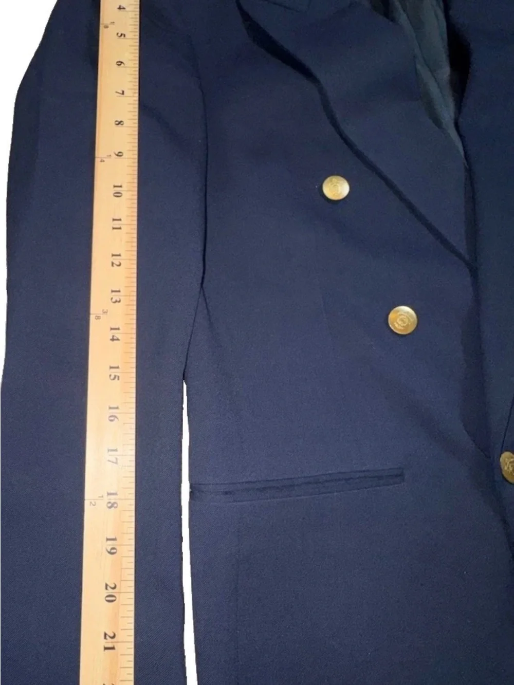 Christian Dior Monsieur Blazer 42R Navy Double Breasted Gold Buttons